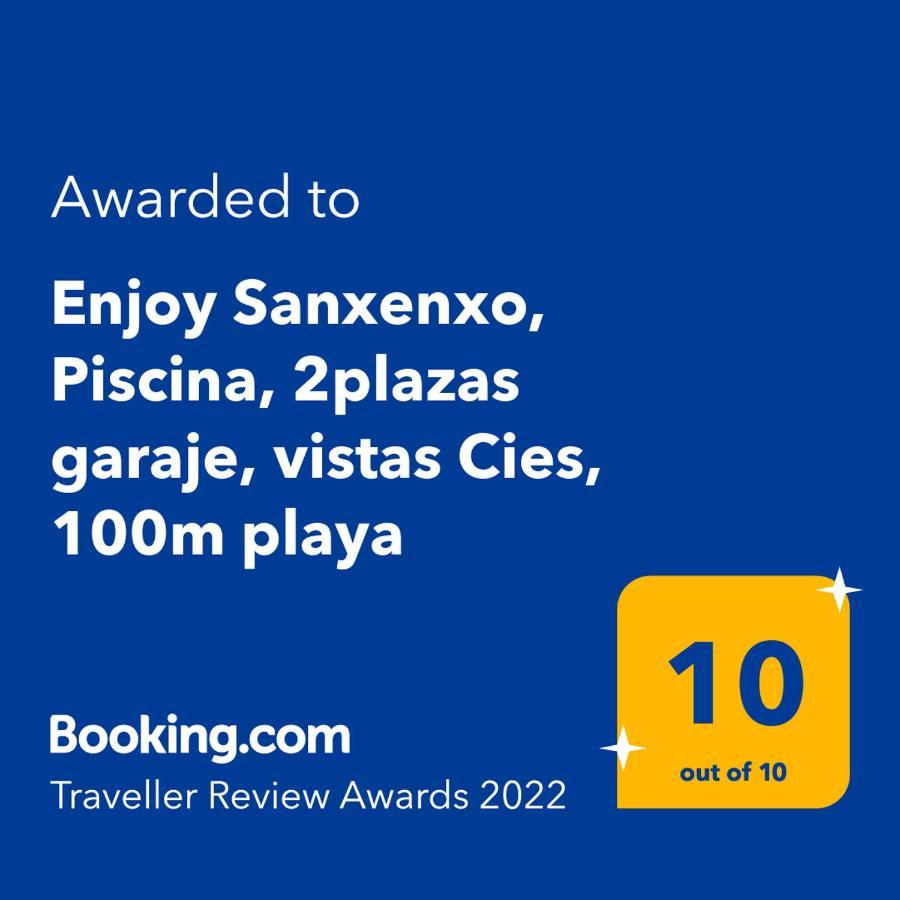 Ferienwohnung Enjoy Sanxenxo,200M Playa, Balcon Vistas Cies, Piscina & Terraza Azotea,2 Plazas Garaje, 2 Banos, Muy Luminoso, Muy Tranquilo,Muy Equipado, Centrico Exterior foto